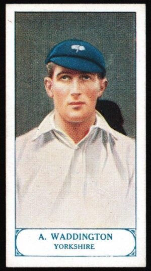 Pattreiouex - 'Cricketers Series' (1926) - A. Waddington (Yorkshire) Pattreiouex - 'Cricketers Series' (1926) - A. Waddington (Yorkshire)