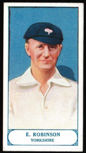 Pattreiouex - 'Cricketers Series' (1926) - E. Robinson (Yorkshire) Pattreiouex - 'Cricketers Series' (1926) - E. Robinson (Yorkshire)