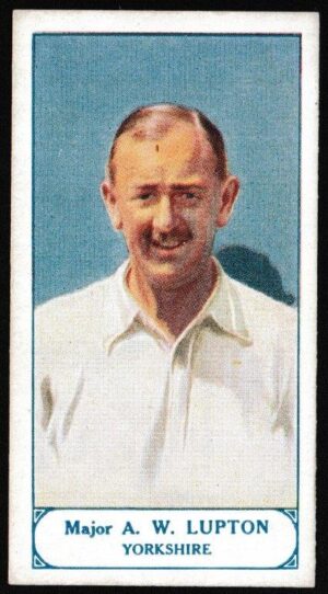 Pattreiouex - 'Cricketers Series' (1926) - Major. A.W. Lupton (Yorkshire) Pattreiouex - 'Cricketers Series' (1926) - Major. A.W. Lupton (Yorkshire)