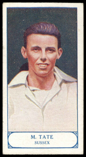 Pattreiouex - 'Cricketers Series' (1926) - M. Tate (Sussex) Pattreiouex - 'Cricketers Series' (1926) - M. Tate (Sussex)