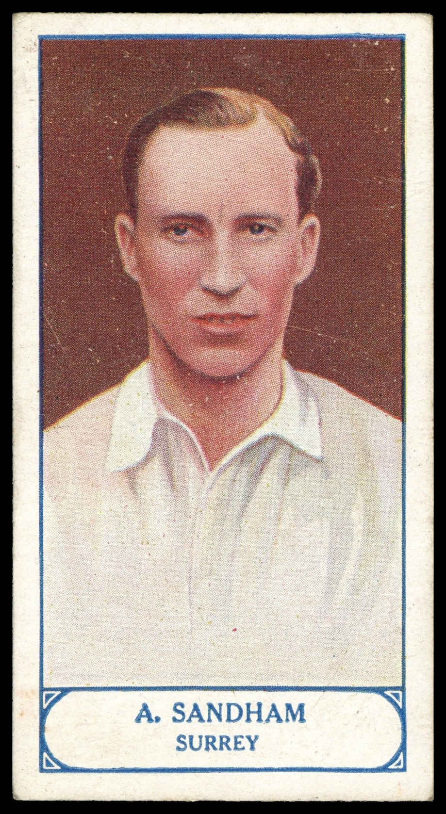 Pattreiouex - 'Cricketers Series' (1926) - A. Sandham (Surrey) Pattreiouex - 'Cricketers Series' (1926) - A. Sandham (Surrey)