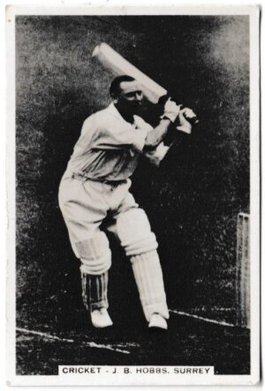 Pattreiouex - 'Sporting Events & Stars' (1935) - Card #1 - J.B. Hobbs (Surrey) Pattreiouex - 'Sporting Events & Stars' (1935) - Card #1 - J.B. Hobbs (Surrey)