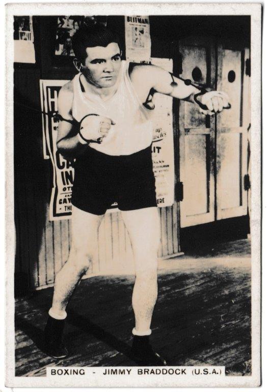 Pattreiouex - 'Sporting Events & Stars' (1935) - Card #53 - Jimmy Braddock (USA) Pattreiouex - 'Sporting Events & Stars' (1935) - Card #53 - Jimmy Braddock (USA)