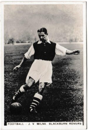Pattreiouex - 'Sporting Events & Stars' (1935) - Card #72 - J.V. Milne (Blackburn Rovers)