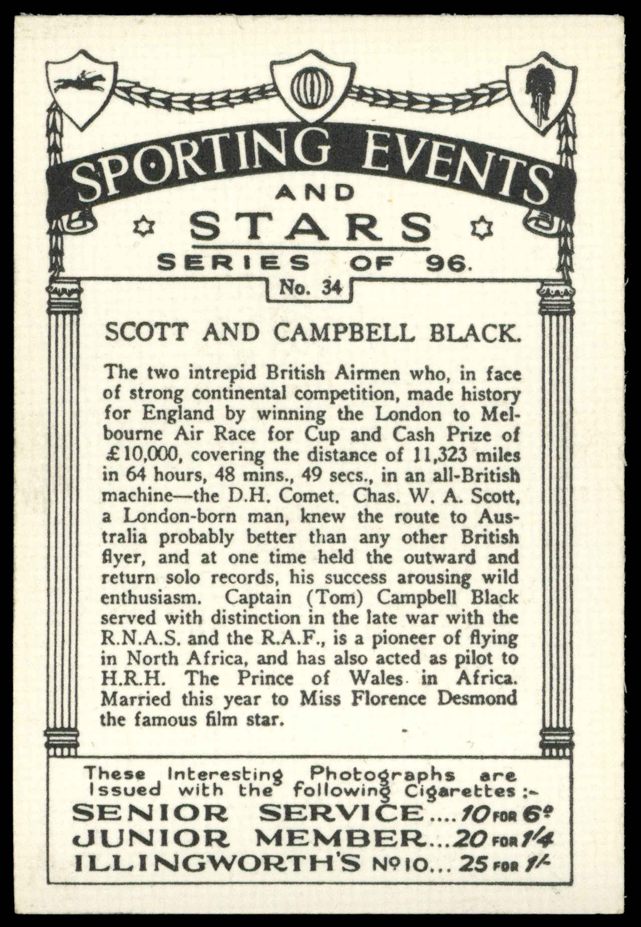 Pattreiouex - 'Sporting Events & Stars' (1935) - Scott & Campbell Black Pattreiouex - 'Sporting Events & Stars' (1935) - Scott & Campbell Black
