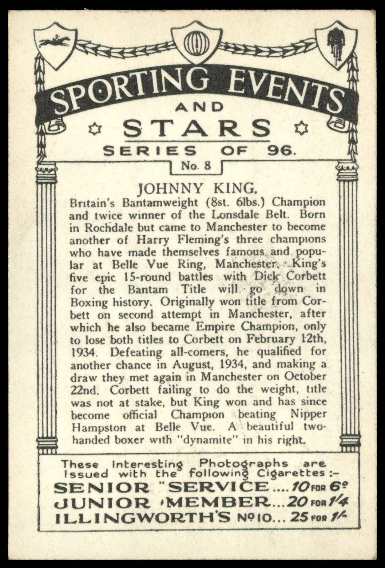 Pattreiouex - 'Sporting Events & Stars' (1935) - Jonny King Pattreiouex - 'Sporting Events & Stars' (1935) - Jonny King