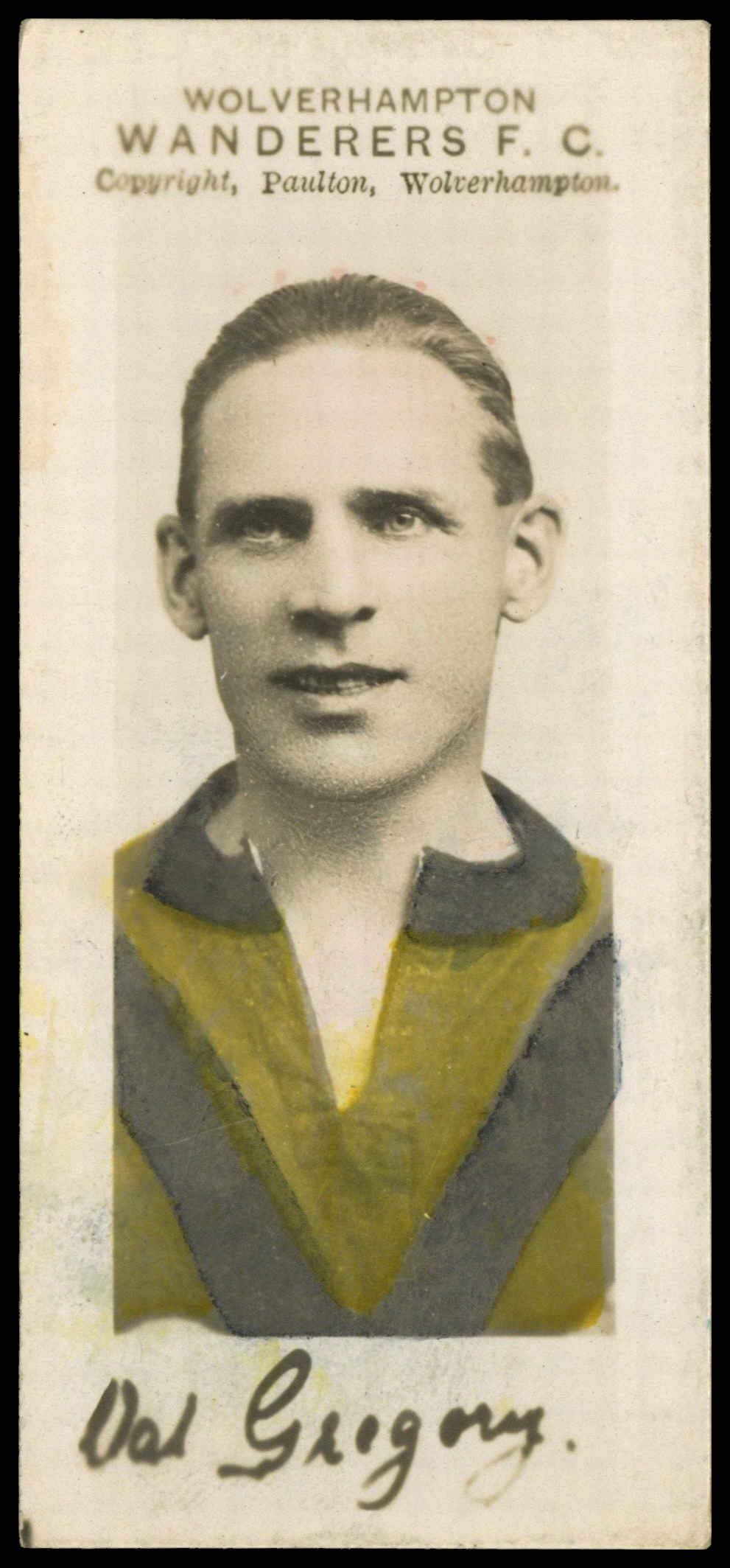 Paulton's - 'Wolverhampton Wanderers F.C. 1923-24' - Val Gregory (1923) Paulton's - 'Wolverhampton Wanderers F.C. 1923-24' - Val Gregory (1923)