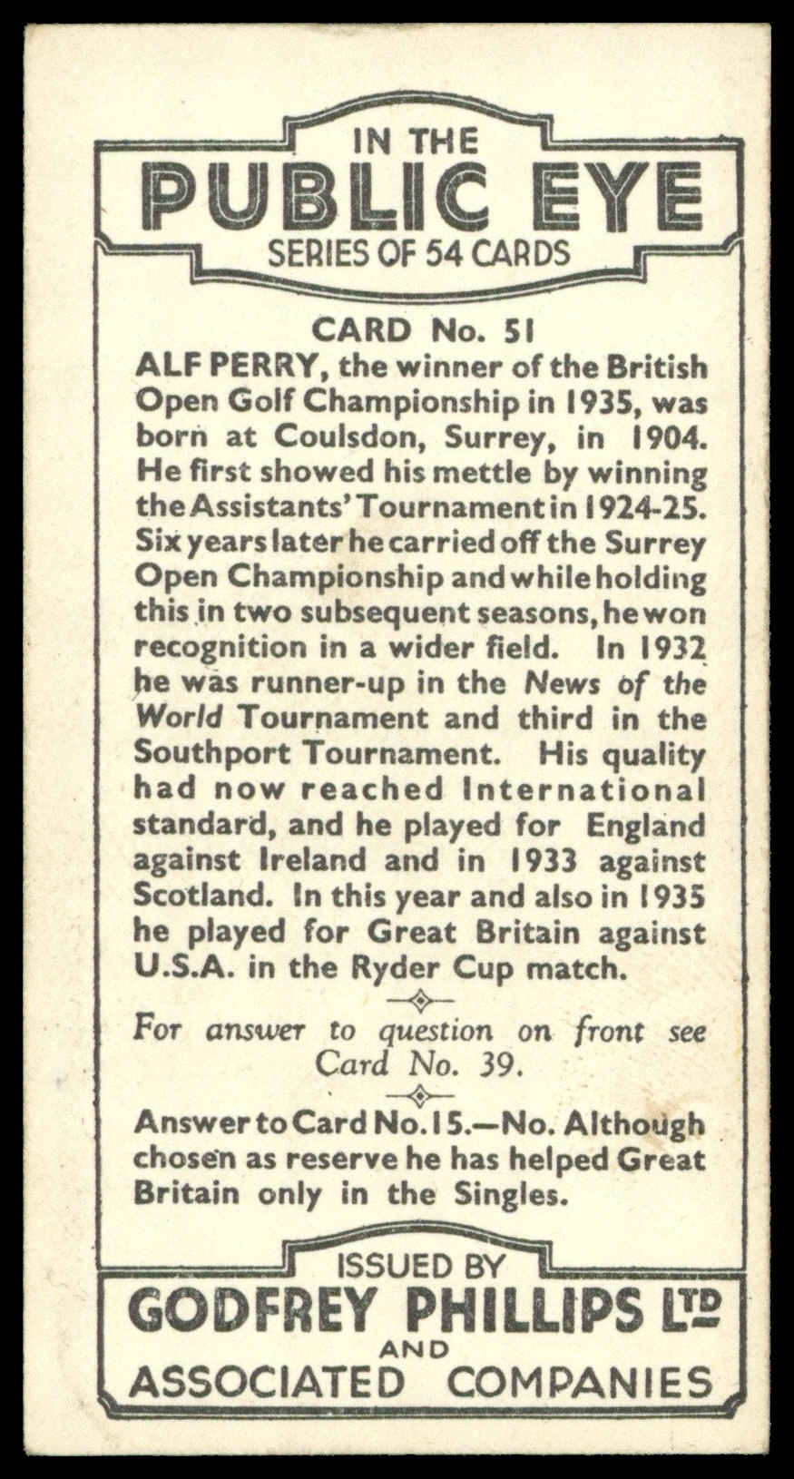 Phillips (Godfrey) - 'In The Public Eye' - Alfred Perry (1935) Phillips (Godfrey) - 'In The Public Eye' - Alfred Perry (1935)
