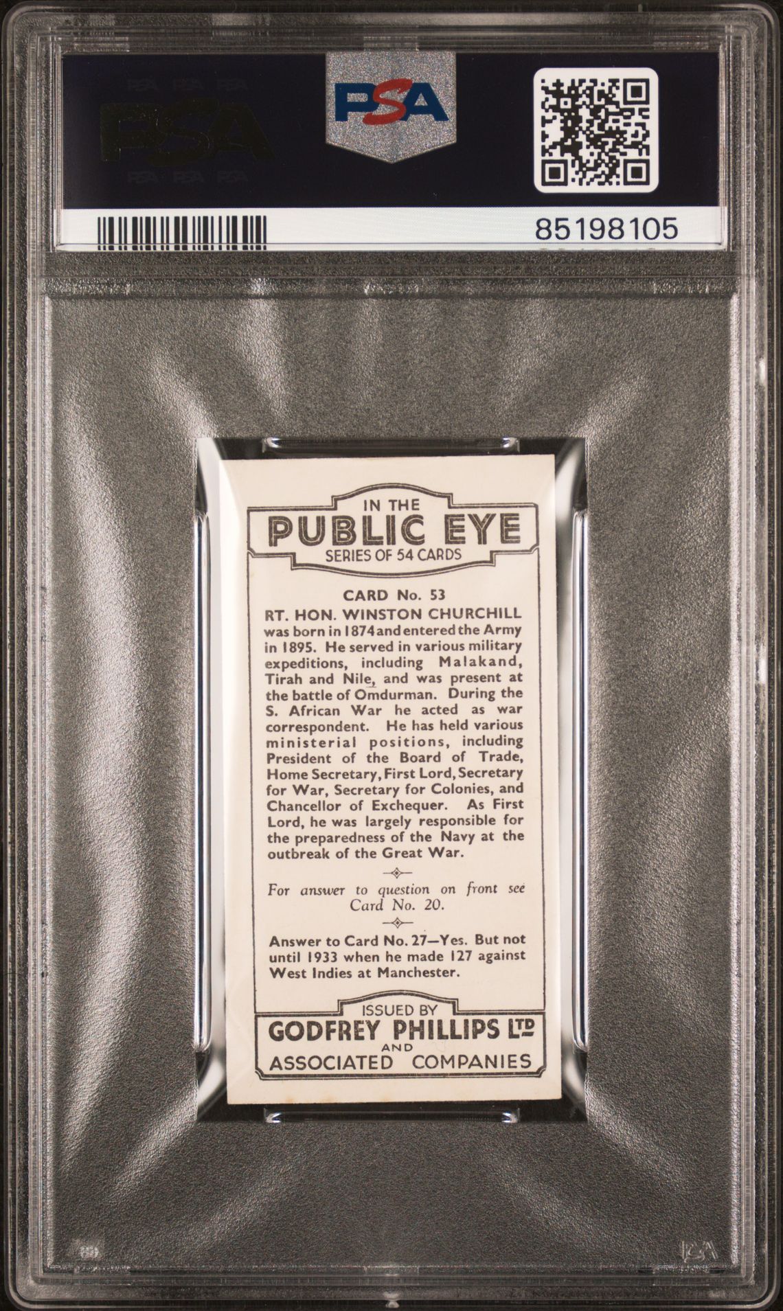 Phillips (Godfrey) - 'In The Public Eye' (1935) - Rt. Hon. Winston Churchill **PSA7** Phillips (Godfrey) - 'In The Public Eye' (1935) - Rt. Hon. Winston Churchill **PSA7**