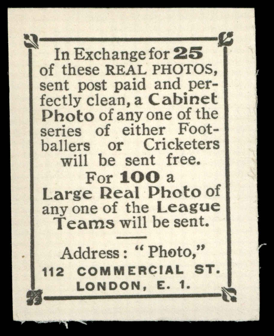 Phillips (Godfrey) - 'Pinnace Footballers K - "Photo"' (1922) - #424 - J.A. Hogg (Portsmouth) Phillips (Godfrey) - 'Pinnace Footballers K - "Photo"' (1922) - #424 - J.A. Hogg (Portsmouth)