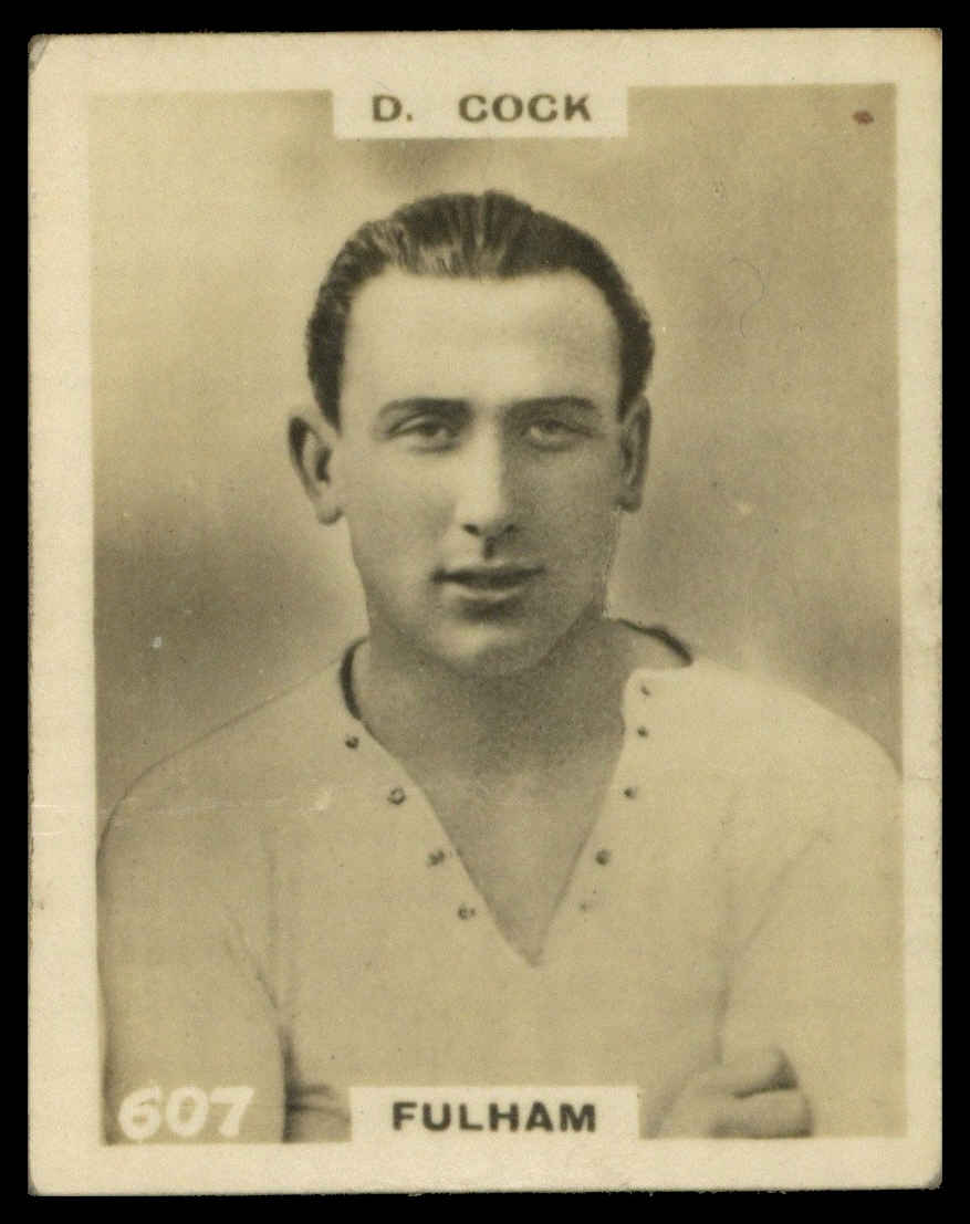 Phillips (Godfrey) - 'Pinnace Footballers K - "Pinnace Photo"' (1922) - #607 - D. Cock (Fulham) Phillips (Godfrey) - 'Pinnace Footballers K - "Pinnace Photo"' (1922) - #607 - D. Cock (Fulham)