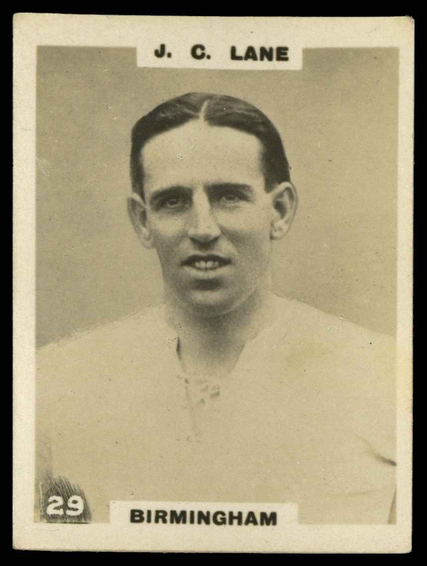 Phillips (Godfrey) - 'Pinnace Footballers' #29 J.C. Lane (Birmingham) (1922) Phillips (Godfrey) - 'Pinnace Footballers' #29 J.C. Lane (Birmingham) (1922)