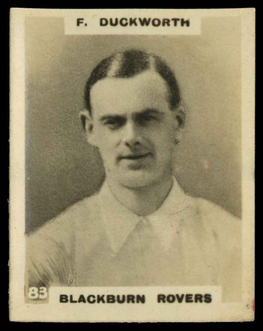 Phillips (Godfrey) - 'Pinnace Footballers' #83 F. Duckworth (Blackburn) (1922) Phillips (Godfrey) - 'Pinnace Footballers' #83 F. Duckworth (Blackburn) (1922)