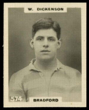 Phillips (Godfrey) - 'Pinnace Footballers' #574 W. Dickenson (Bradford) (1922) Phillips (Godfrey) - 'Pinnace Footballers' #574 W. Dickenson (Bradford) (1922)
