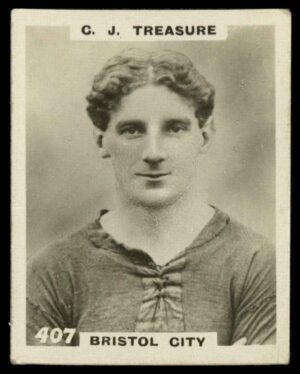 Phillips (Godfrey) - 'Pinnace Footballers'  #407 C.J. Treasure (Bristol City) (1922)