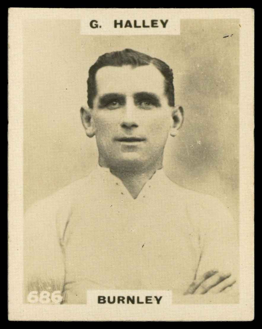 Phillips (Godfrey) - 'Pinnace Footballers' #686 G. Halley (Burnley) (1922) Phillips (Godfrey) - 'Pinnace Footballers' #686 G. Halley (Burnley) (1922)