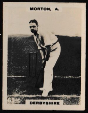 Phillips (Godfrey) - 'Pinnace Miniatures - Cricket ("Pinnace Photos")' (1924) - Card #69-C - A. Morton (Derbyshire)