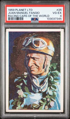 Planet Ltd - 'Racing Cars of the World' (1959) - Jean Manuel Fangio (Argentina) **PSA4** Planet Ltd - 'Racing Cars of the World' (1959) - Jean Manuel Fangio (Argentina) **PSA4**