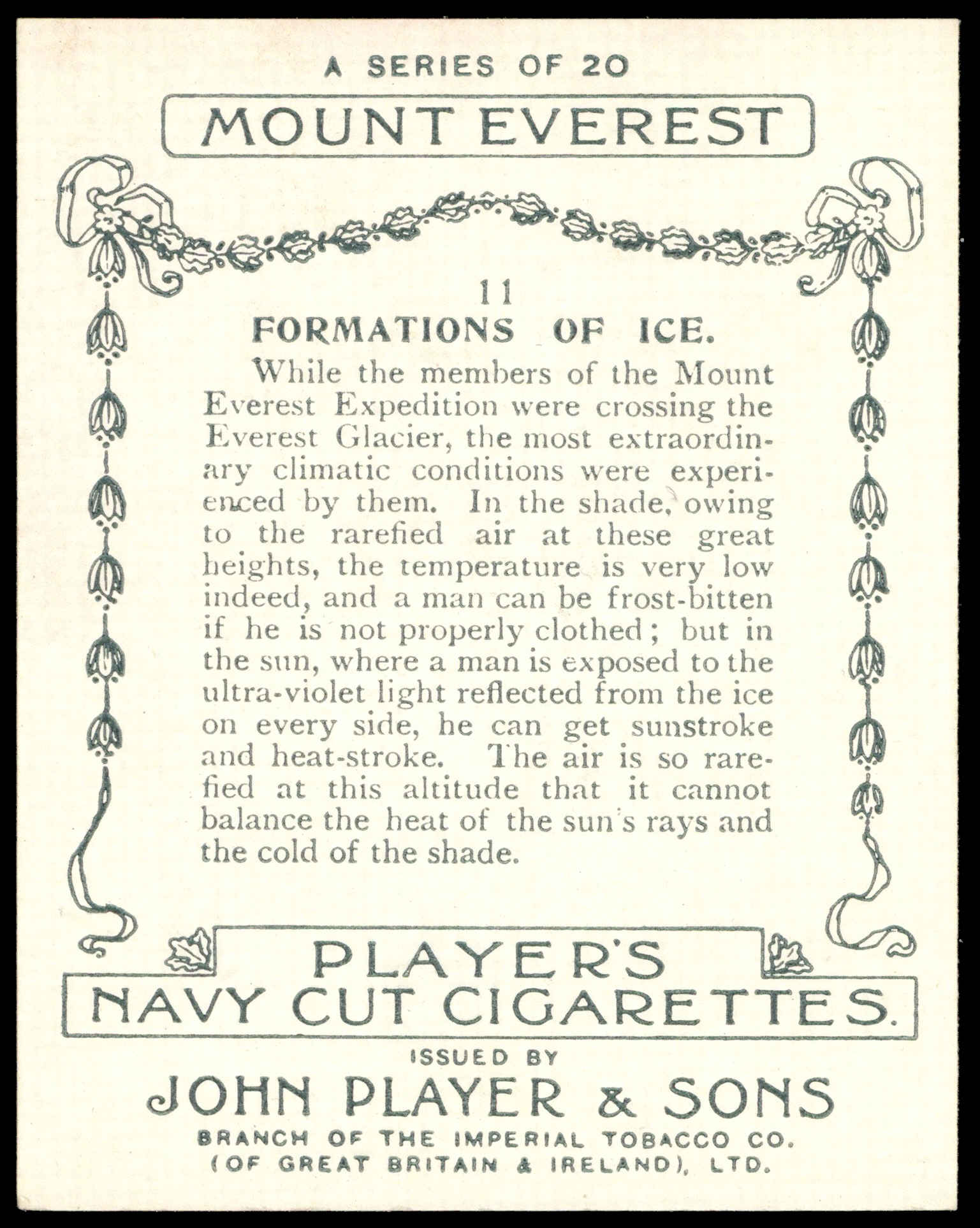 Player (John) - 'Mount Everest' (1925) - #11 - Formations of Ice Player (John) - 'Mount Everest' (1925) - #11 - Formations of Ice