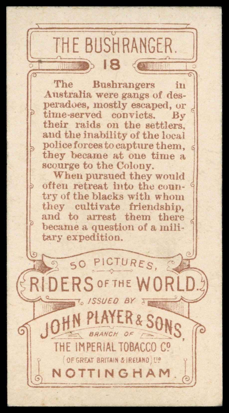 Jhon Riders Player (John) – ‘Riders of the World (1905)’ (1905) – #18 – The ...