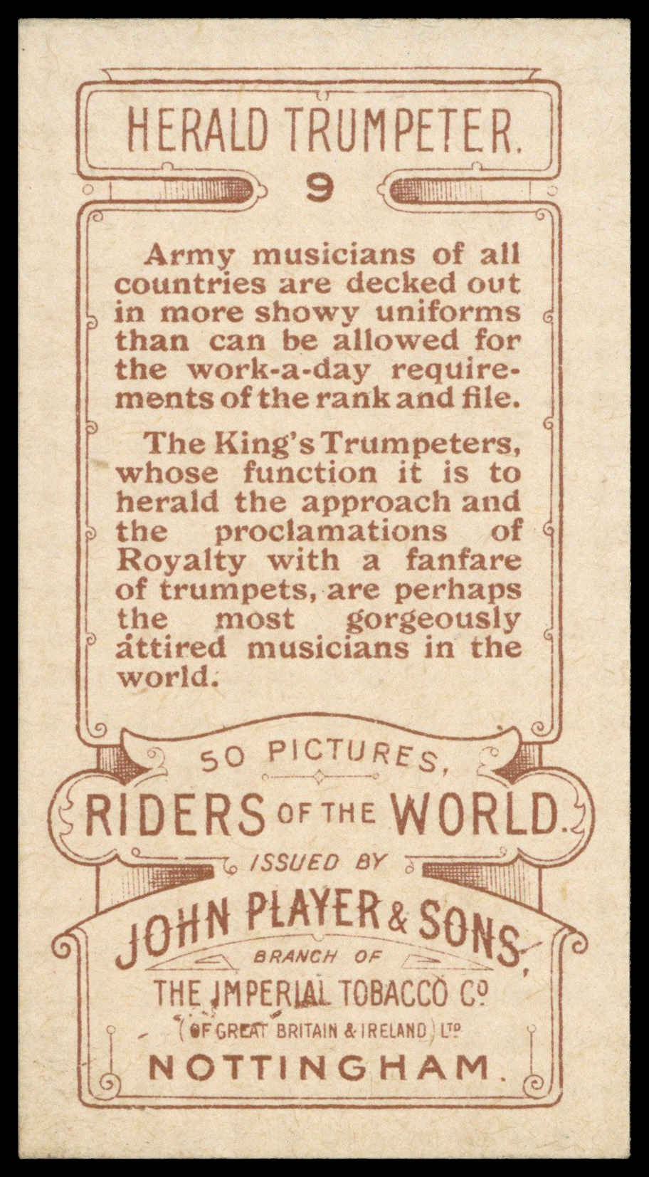 Jhon Riders Player (John) – ‘Riders of the World (1905)’ (1905) – #9 – Herald ...