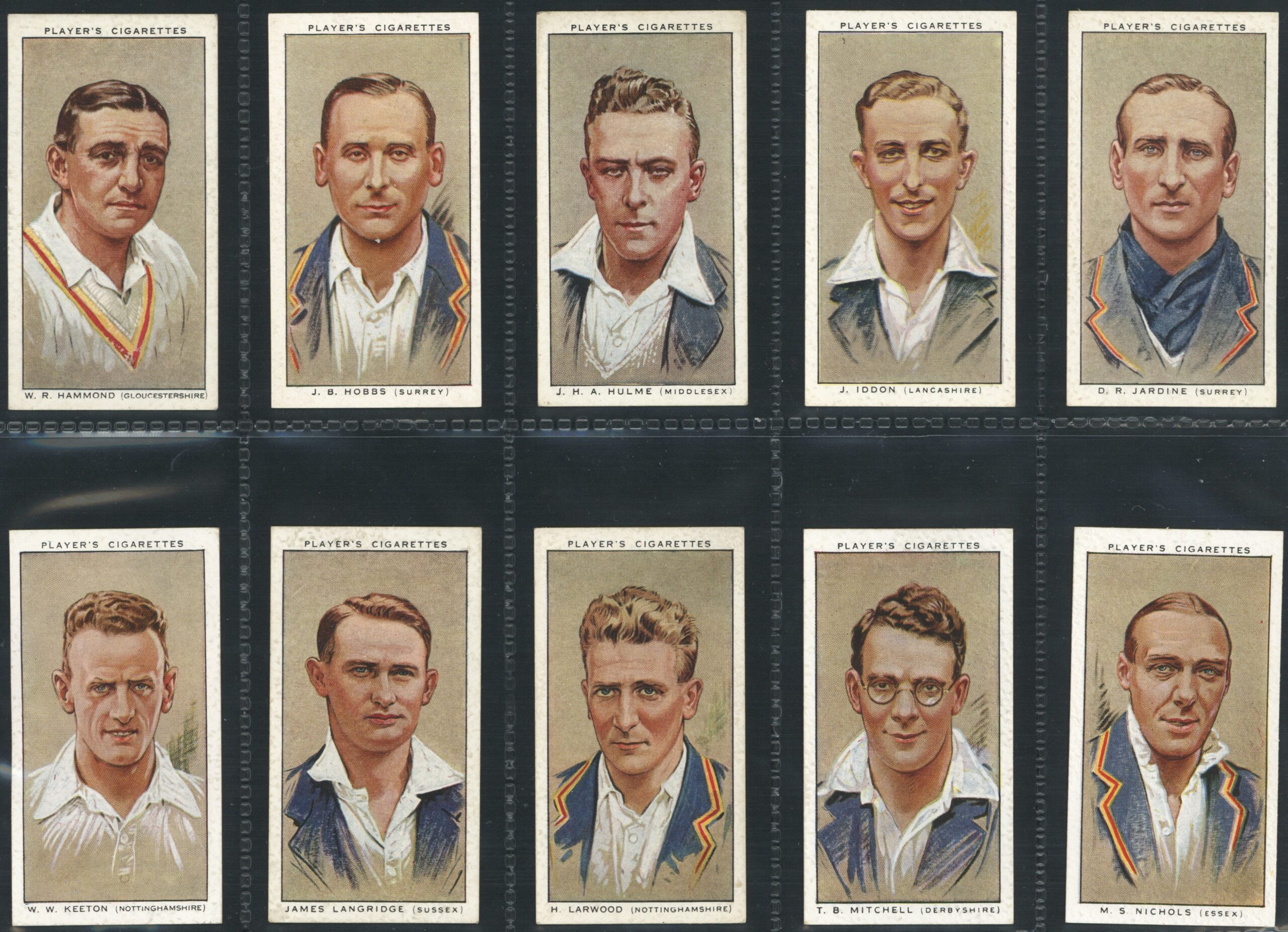 Player (John) - 'Cricketers 1934' (1934) - Complete Set (Bradman, Hobbs, Jardine, Darling etc) Player (John) - 'Cricketers 1934' (1934) - Complete Set (Bradman, Hobbs, Jardine, Darling etc)