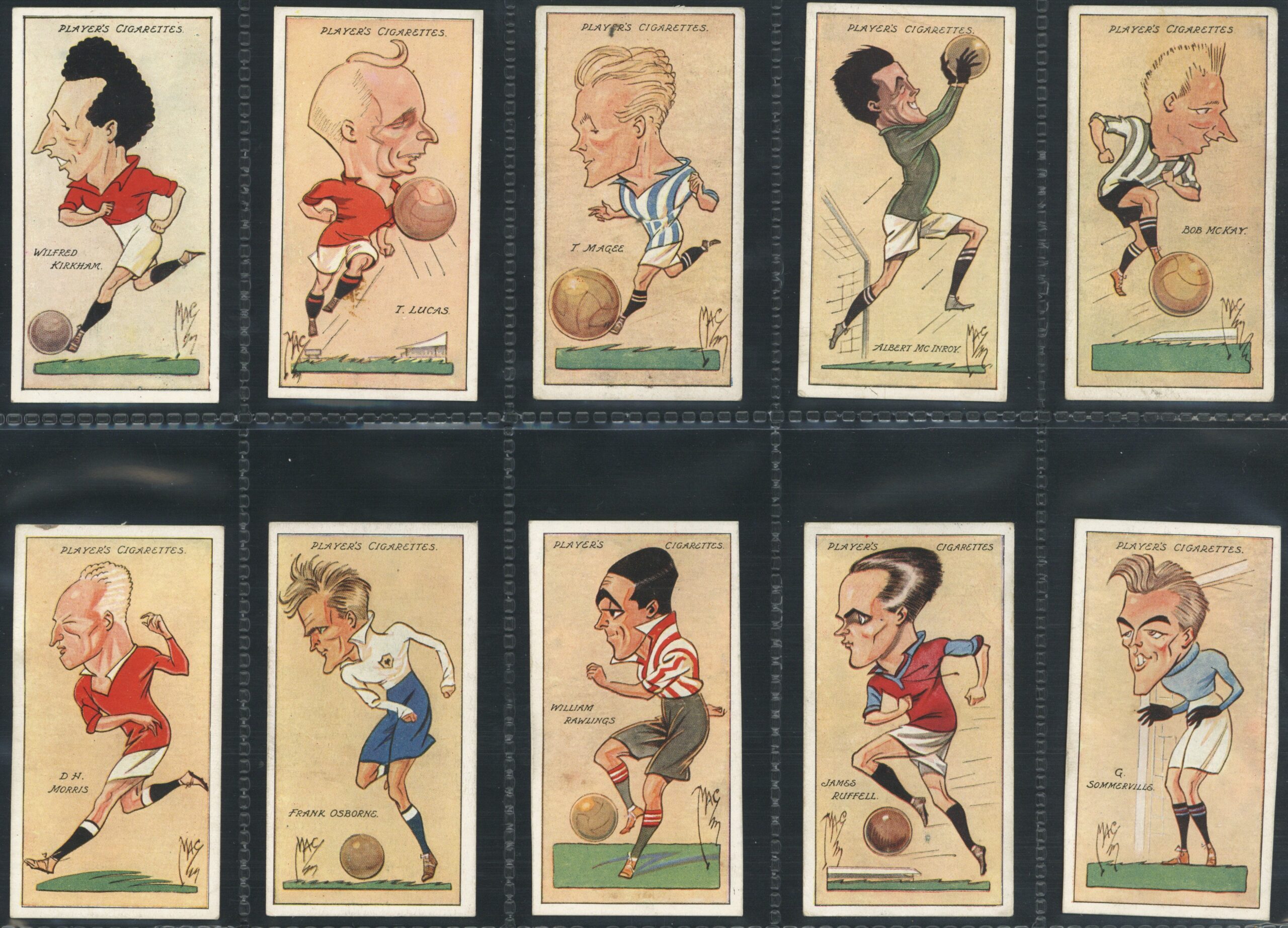 Player (John) - 'Football Caricatures by "Mac"' (1927) - Complete Set Player (John) - 'Football Caricatures by "Mac"' (1927) - Complete Set