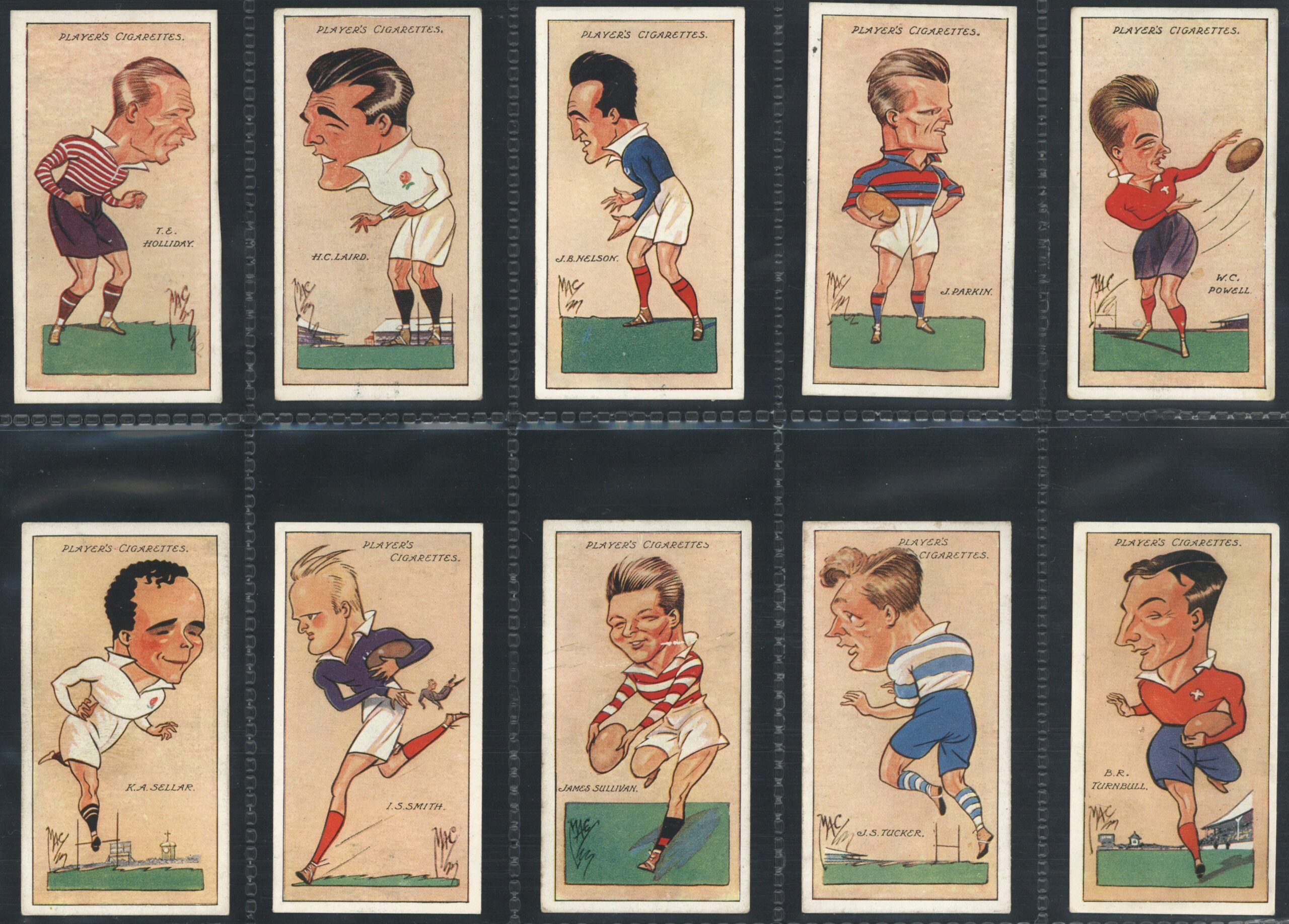 Player (John) - 'Football Caricatures by "Mac"' (1927) - Complete Set Player (John) - 'Football Caricatures by "Mac"' (1927) - Complete Set