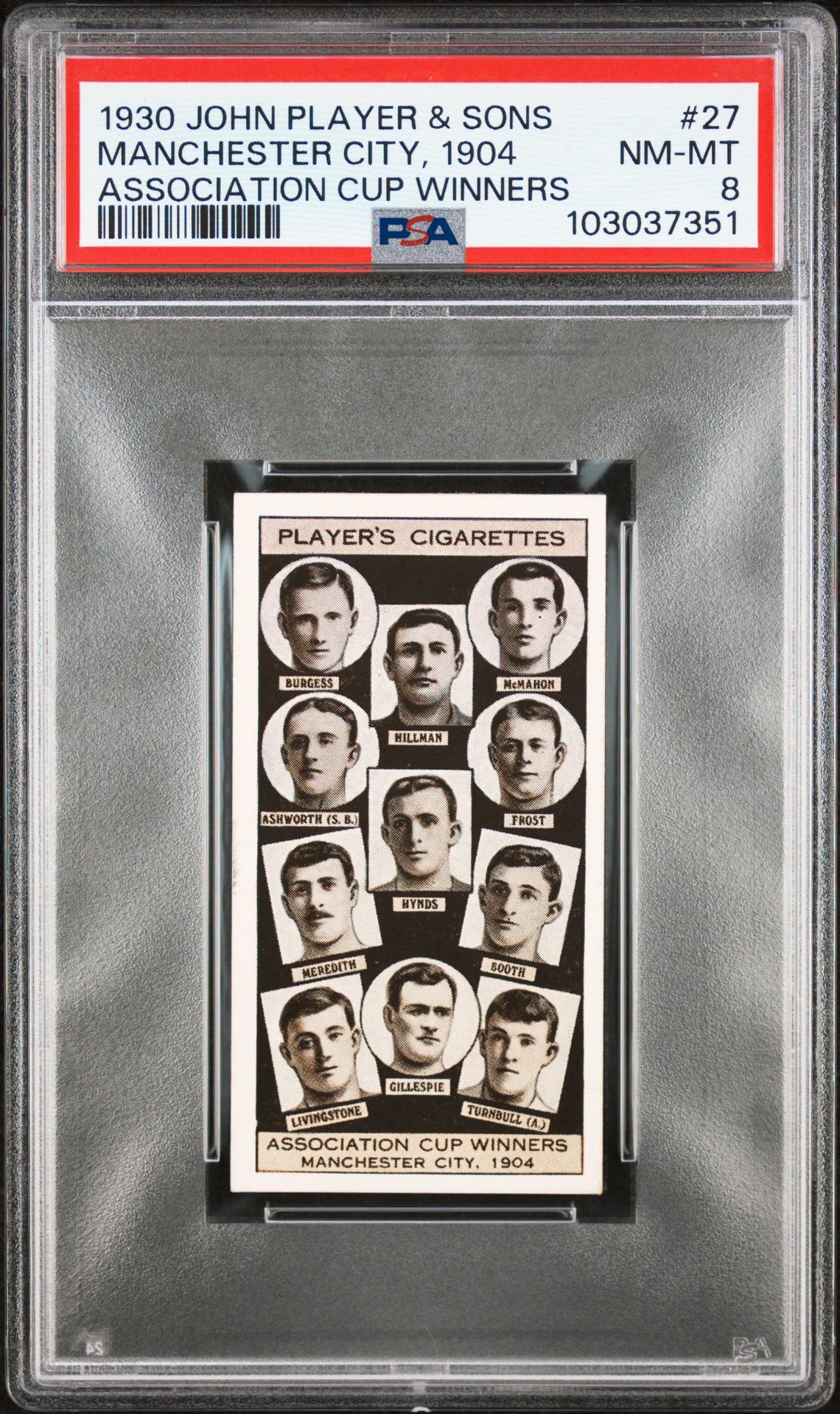 Player (John) - 'Association Cup Winners' (1930) - Man City 1904 **PSA8** Player (John) - 'Association Cup Winners' (1930) - Man City 1904 **PSA8**