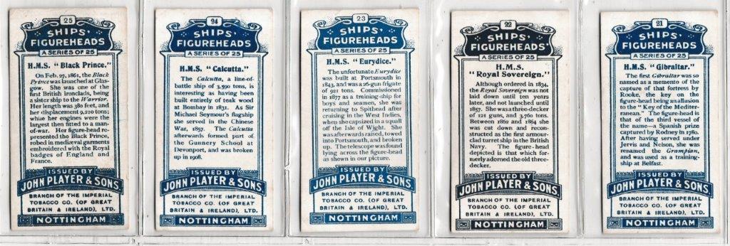 Player (John) - 'Ships Figureheads' (1931) - Complete Set Player (John) - 'Ships Figureheads' (1931) - Complete Set
