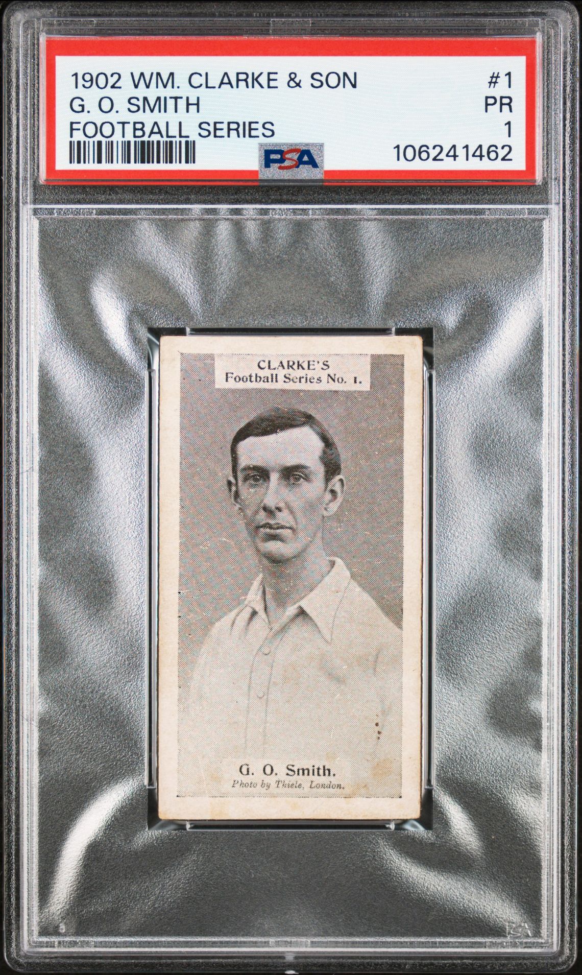 Clarke - 'Football Series' (1902) - G.O. Smith (Corinthians) **PSA1** Clarke - 'Football Series' (1902) - G.O. Smith (Corinthians) **PSA1**