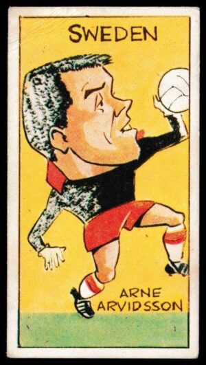 Reddish Maid - 'International Footballers of Today' - Card #15 - Arne Arvidsson (Sweden)