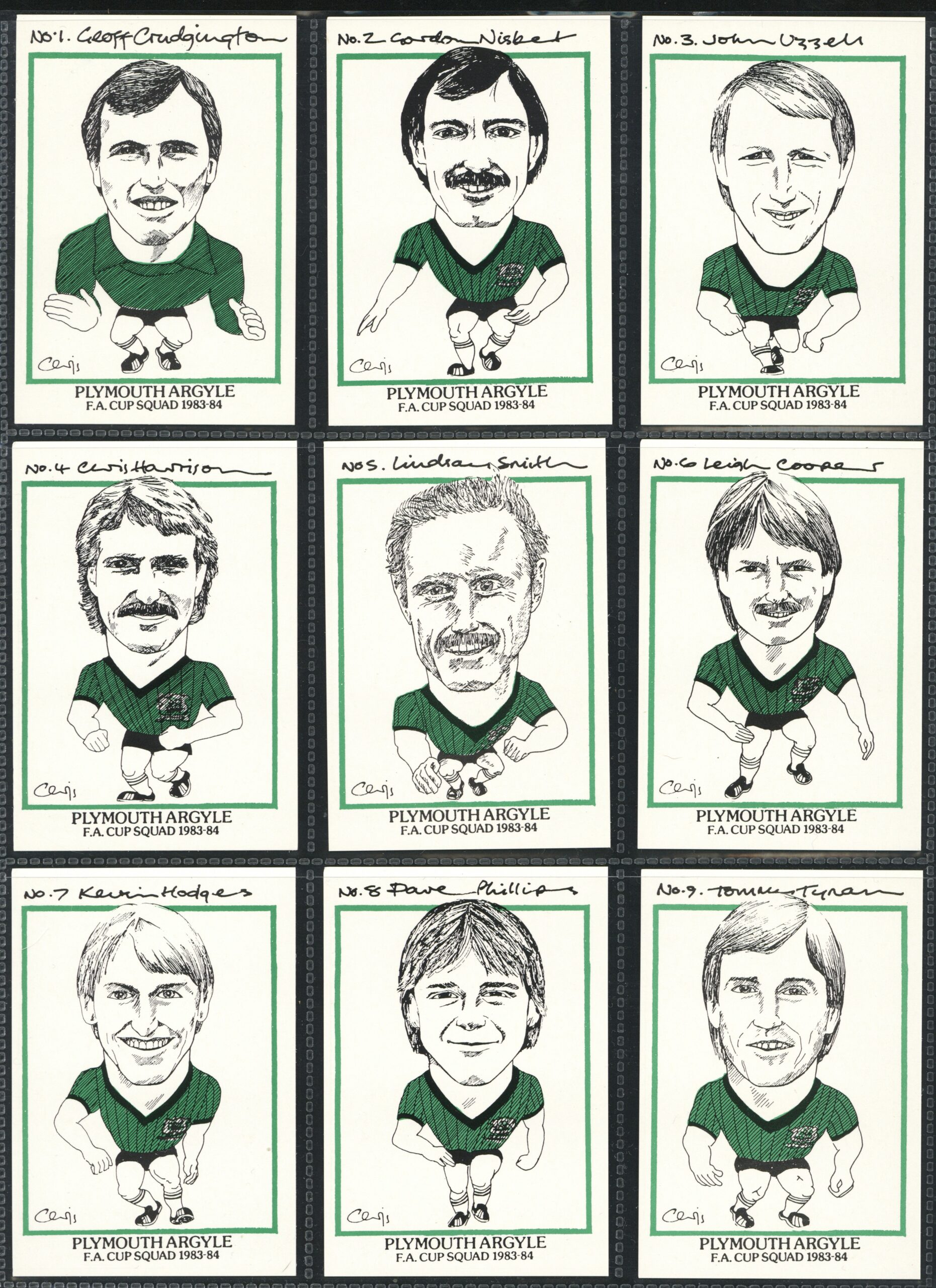 Robinson C - 'Plymouth Argyle FA Cup Squad 1983-4' (1984) - Complete Set Robinson C - 'Plymouth Argyle FA Cup Squad 1983-4' (1984) - Complete Set