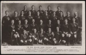 Rotary - 'New Zealand Rugby Team Postcard' (1905) - Postmarked Wellington 01-Apr-1905