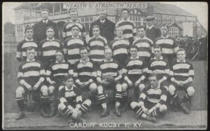Health & Strength - 'Cardiff Rugby' (1910) - Unused Postcard Health & Strength - 'Cardiff Rugby' (1910) - Unused Postcard