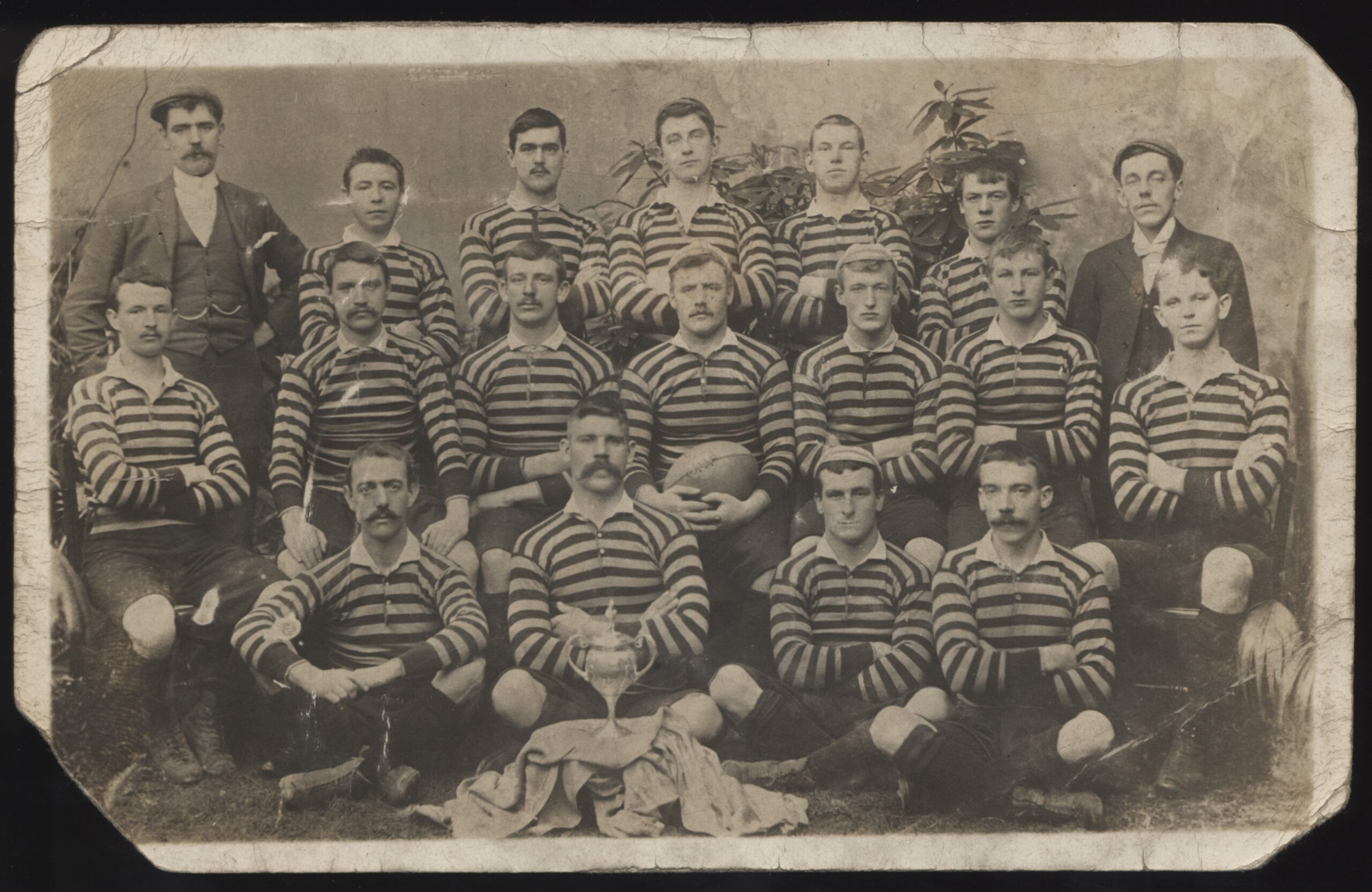 Real Photo - 'Victorian Rugby Team' (Undated) - Unused Rugby Postcard Real Photo - 'Victorian Rugby Team' (Undated) - Unused Rugby Postcard