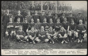 Real Photo - 'South Africans Rugby Team' (1906) - Used Postcard