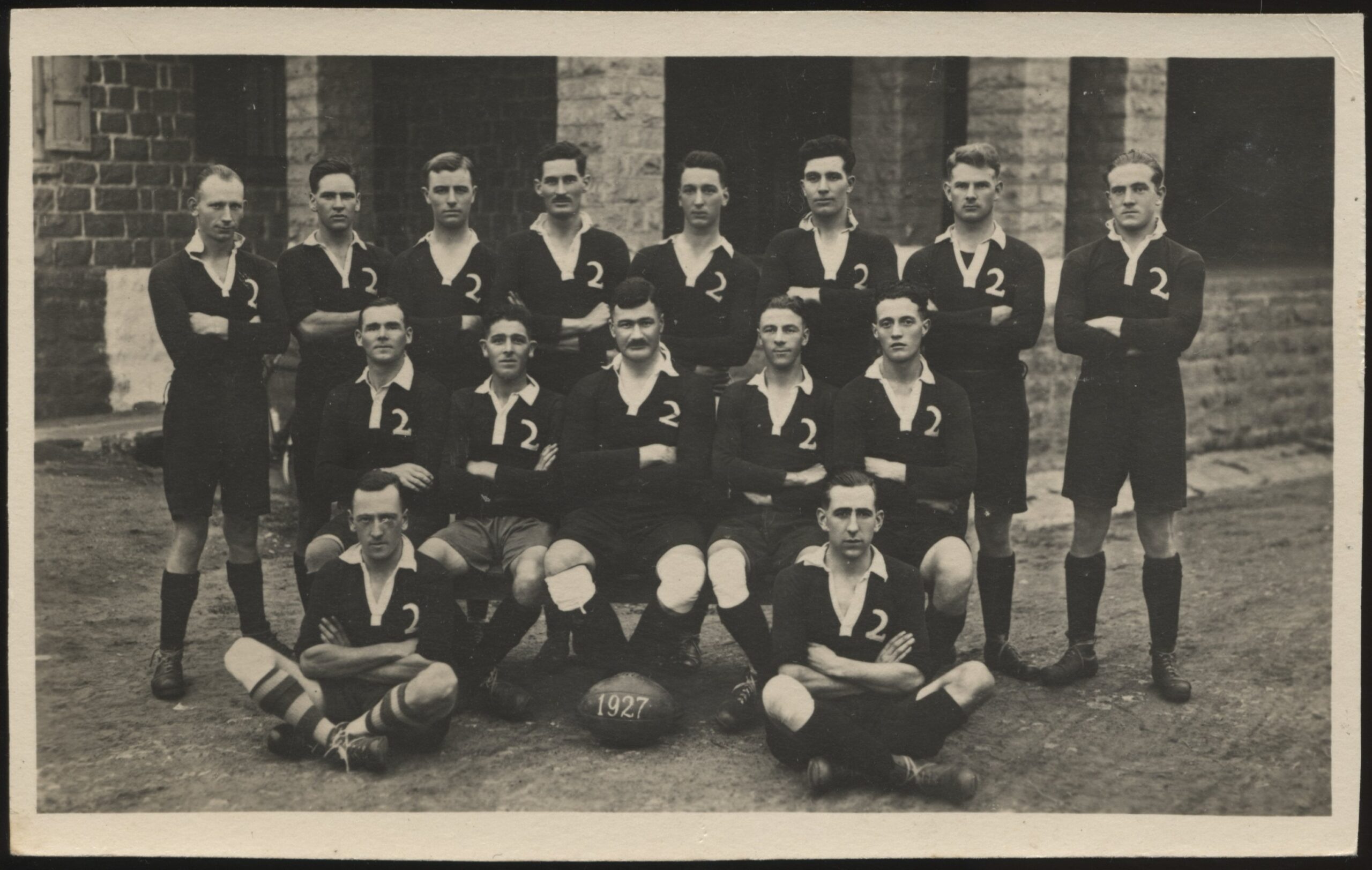 Real Photo - 'Unknown Rugby Team (Trimmed)' (1927) - Unused Postcard Real Photo - 'Unknown Rugby Team (Trimmed)' (1927) - Unused Postcard