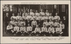 Real Photo - 'Australasian Rugby League Team 1921-22 ft S.G. Ball' (1921) - Unused Postcard