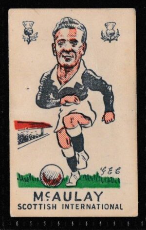 S & B Products - 'Torry Gillick's Internationals' (c1950) - Card #19 - Archie M'Auley (Arsenal)