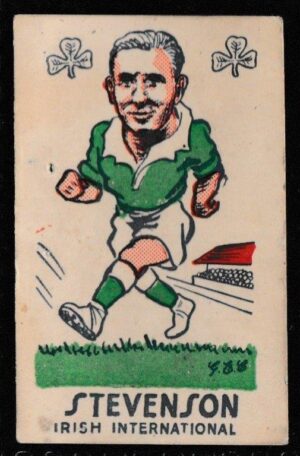 S & B Products - 'Torry Gillick's Internationals' (c1950) - Card #51 - Alex Stevenson (Everton)