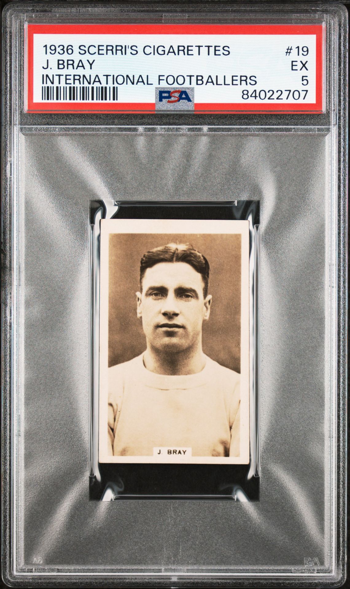 Scerri - International Footballers - J. Bray (Man City) **PSA5** Scerri - International Footballers - J. Bray (Man City) **PSA5**
