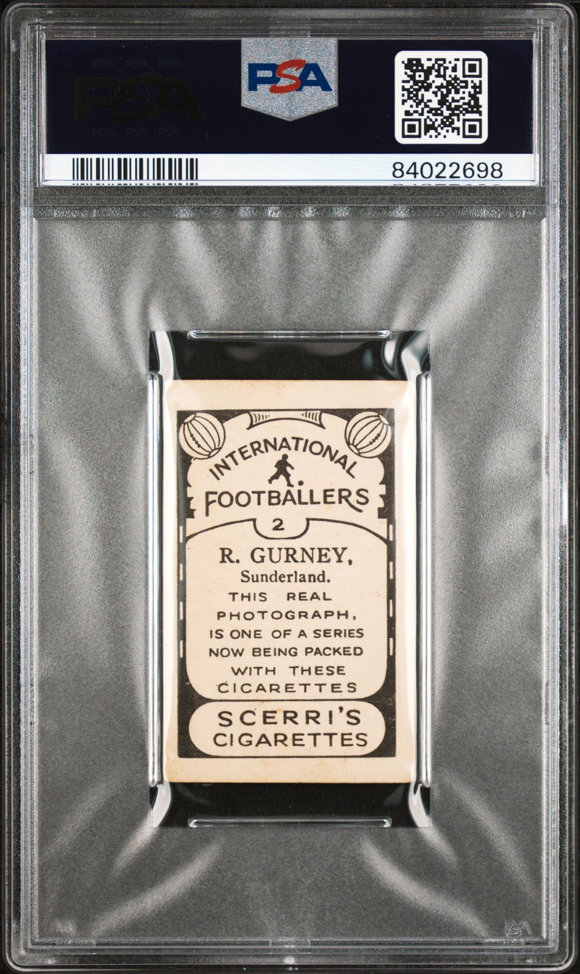 Scerri - International Footballers - R. Gurney (Sunderland) **PSA3** Scerri - International Footballers - R. Gurney (Sunderland) **PSA3**
