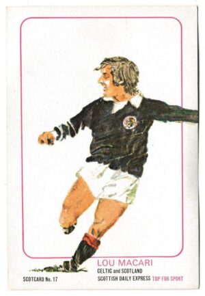 Scottish Daily Express - 'ScotCard' (1973) - Card #17 - Lou Macari (Celtic)