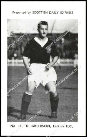 Scottish Daily Express - 'Scottish Footballers' (1957) - D. Grierson (Falkirk)
