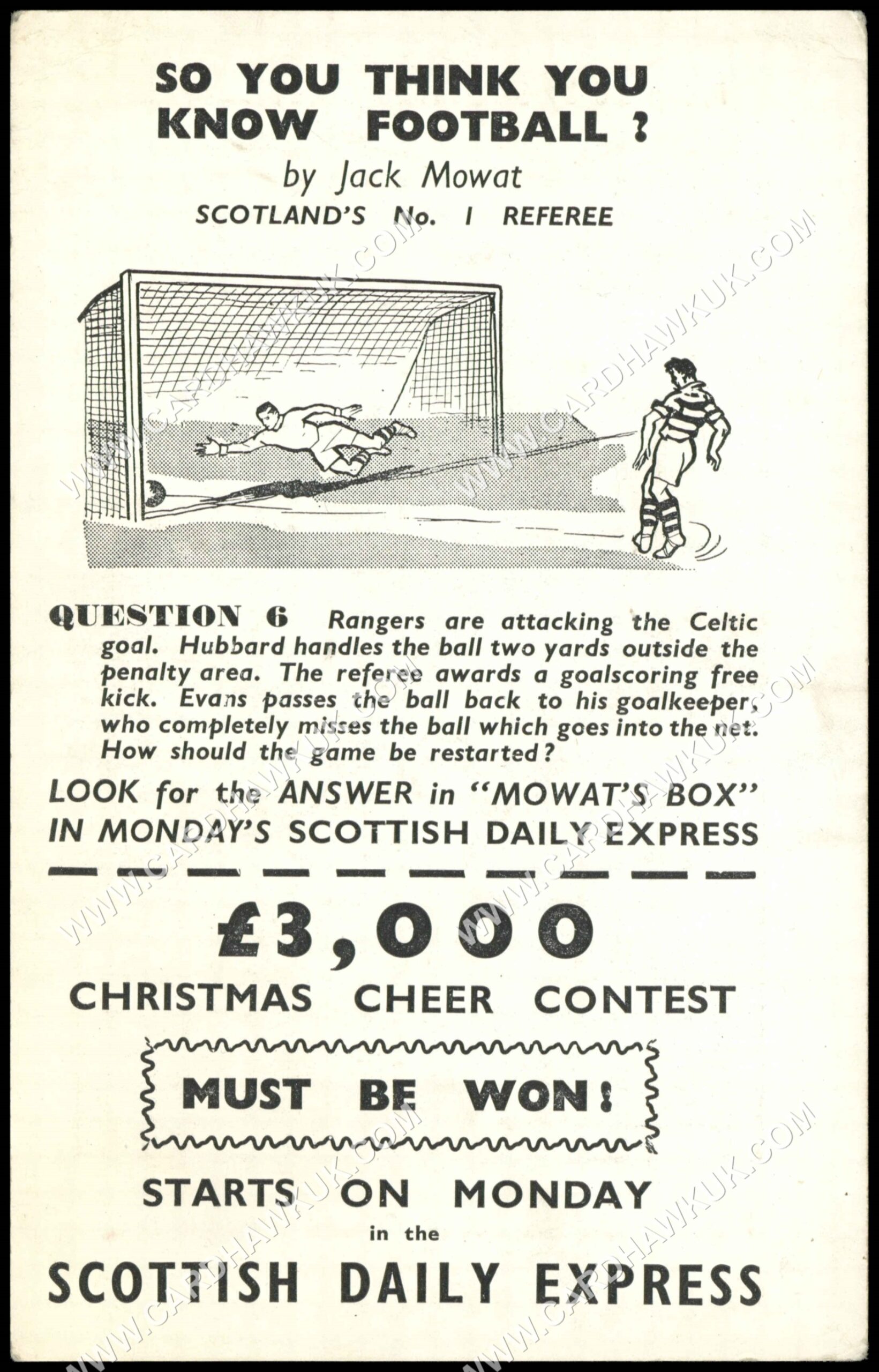 Scottish Daily Express - 'Scottish Footballers' (1957) - J. Brown (Third Lanark) Scottish Daily Express - 'Scottish Footballers' (1957) - J. Brown (Third Lanark)