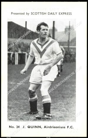 Scottish Daily Express - 'Scottish Footballers' (1957) - J. Quinn (Airdrieonians)