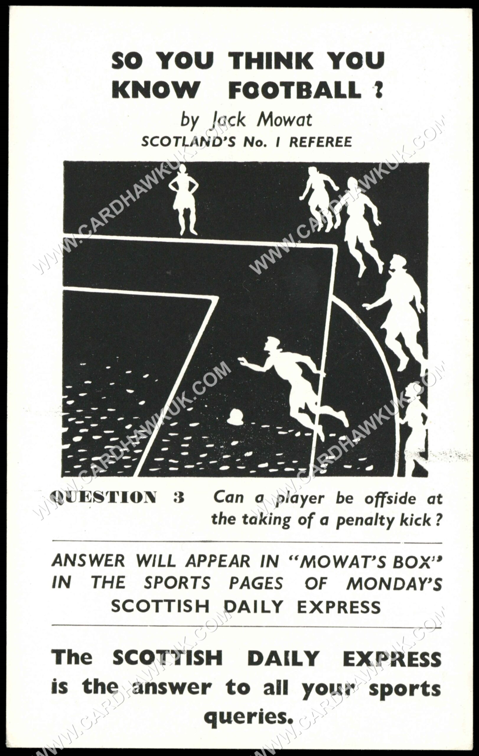 Scottish Daily Express - 'Scottish Footballers' (1957) - W. Lewis (Third Lanark) Scottish Daily Express - 'Scottish Footballers' (1957) - W. Lewis (Third Lanark)