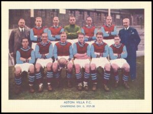 Sherman's Pools - 'Searchlight on Famous Teams' (1938) - Aston Villa FC - Champions Div II 1937-38