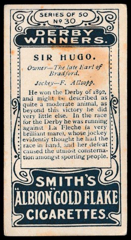 Smith's - Sir Hugo - 'Derby Winners' - (1913) Smith's - Sir Hugo - 'Derby Winners' - (1913)